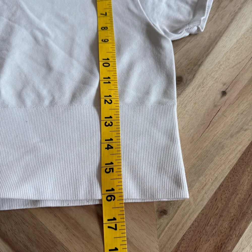 OFFLINE by Aerie Womens Seamless Short Sleeve Crop Top Light Off-White Small - Picture 6 of 6
